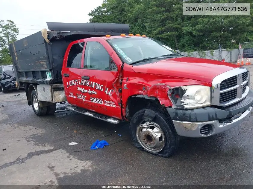 2007 Dodge Ram 3500 Hd Chassis St/Slt/Laramie VIN: 3D6WH48A47G771536 Lot: 42598464