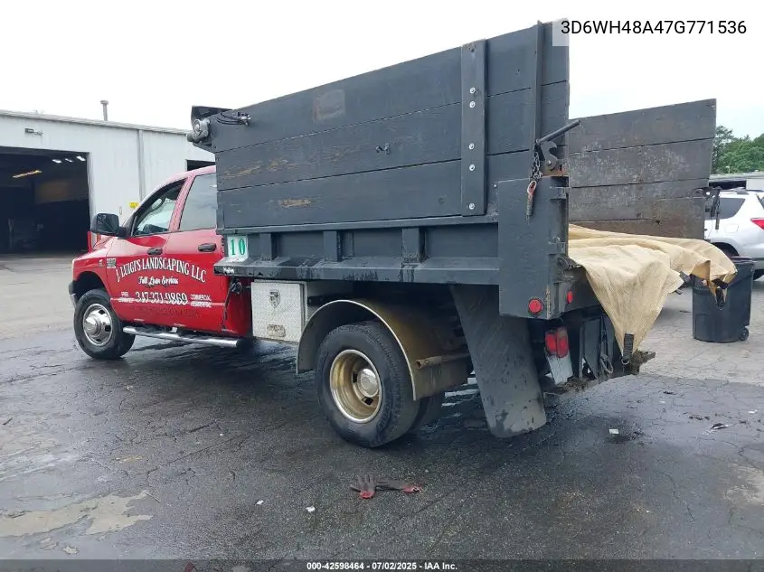 2007 Dodge Ram 3500 Hd Chassis St/Slt/Laramie VIN: 3D6WH48A47G771536 Lot: 42598464