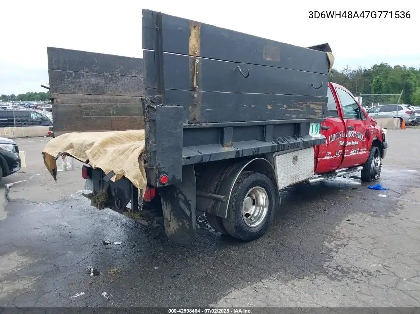 2007 Dodge Ram 3500 Hd Chassis St/Slt/Laramie VIN: 3D6WH48A47G771536 Lot: 42598464