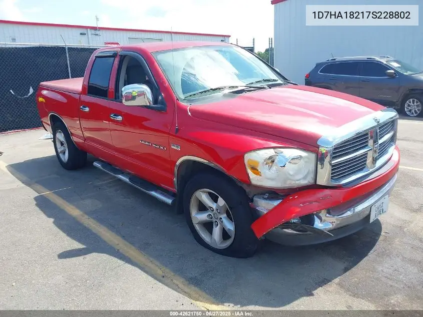 2007 Dodge Ram 1500 Slt VIN: 1D7HA18217S228802 Lot: 42621750