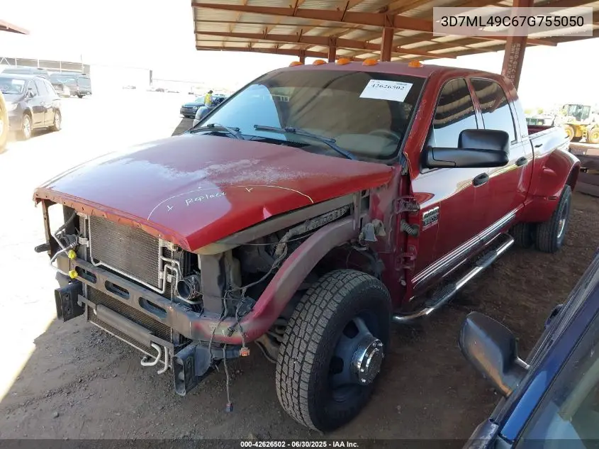 2007 Dodge Ram 3500 Laramie VIN: 3D7ML49C67G755050 Lot: 42626502