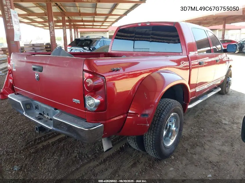 2007 Dodge Ram 3500 Laramie VIN: 3D7ML49C67G755050 Lot: 42626502
