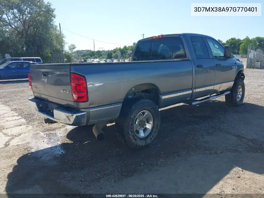 2007 Dodge Ram 3500 Slt/Trx4 Off Road/Sport VIN: 3D7MX38A97G770401 Lot: 42629897