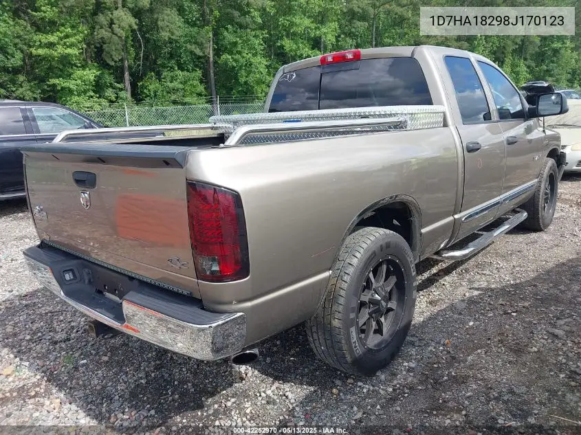 2008 Dodge Ram 1500 Slt VIN: 1D7HA18298J170123 Lot: 42252970