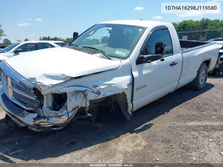 2008 Dodge Ram 1500 Slt VIN: 1D7HA16298J119580 Lot: 42623339