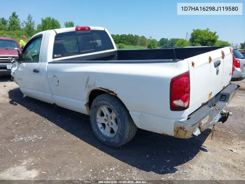 2008 Dodge Ram 1500 Slt VIN: 1D7HA16298J119580 Lot: 42623339