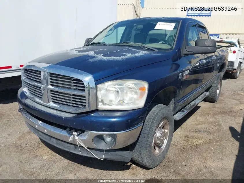 2009 Dodge Ram 2500 Slt VIN: 3D7KS28L29G539246 Lot: 42597898