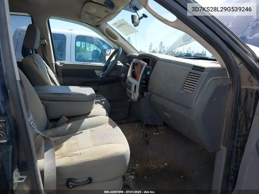 2009 Dodge Ram 2500 Slt VIN: 3D7KS28L29G539246 Lot: 42597898