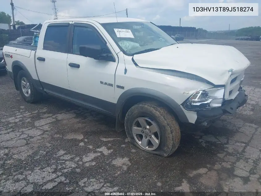 2009 Dodge Ram 1500 Slt/Sport/Trx VIN: 1D3HV13T89J518274 Lot: 42635482