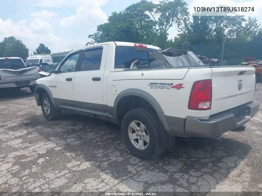 2009 Dodge Ram 1500 Slt/Sport/Trx VIN: 1D3HV13T89J518274 Lot: 42635482