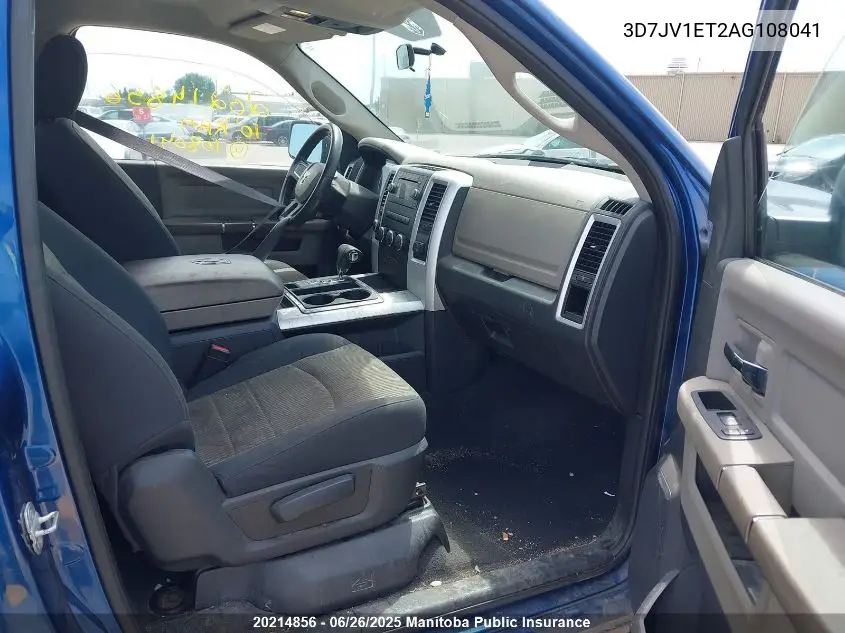 2010 Dodge Ram 1500 Slt VIN: 3D7JV1ET2AG108041 Lot: 20214856