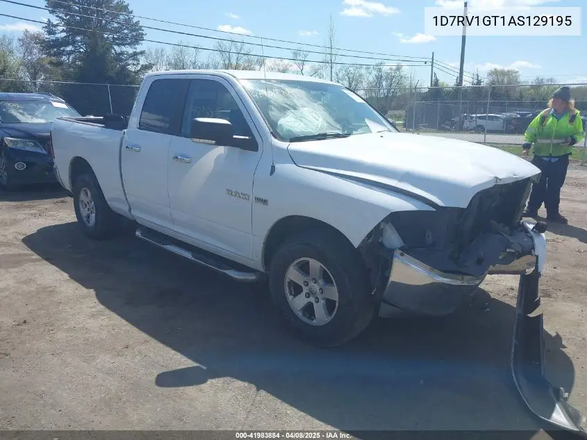 2010 Dodge Ram 1500 Slt/Sport/Trx VIN: 1D7RV1GT1AS129195 Lot: 41983884