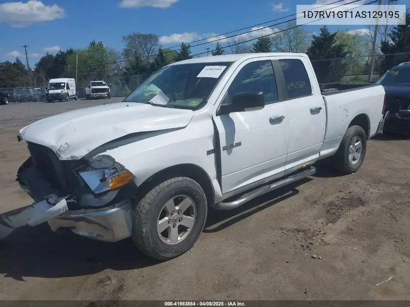 2010 Dodge Ram 1500 Slt/Sport/Trx VIN: 1D7RV1GT1AS129195 Lot: 41983884