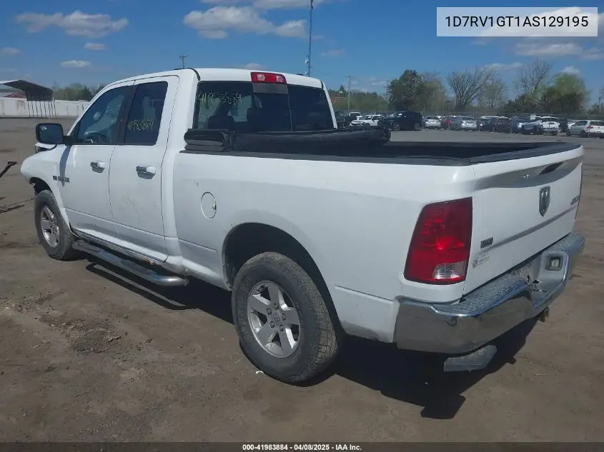 2010 Dodge Ram 1500 Slt/Sport/Trx VIN: 1D7RV1GT1AS129195 Lot: 41983884