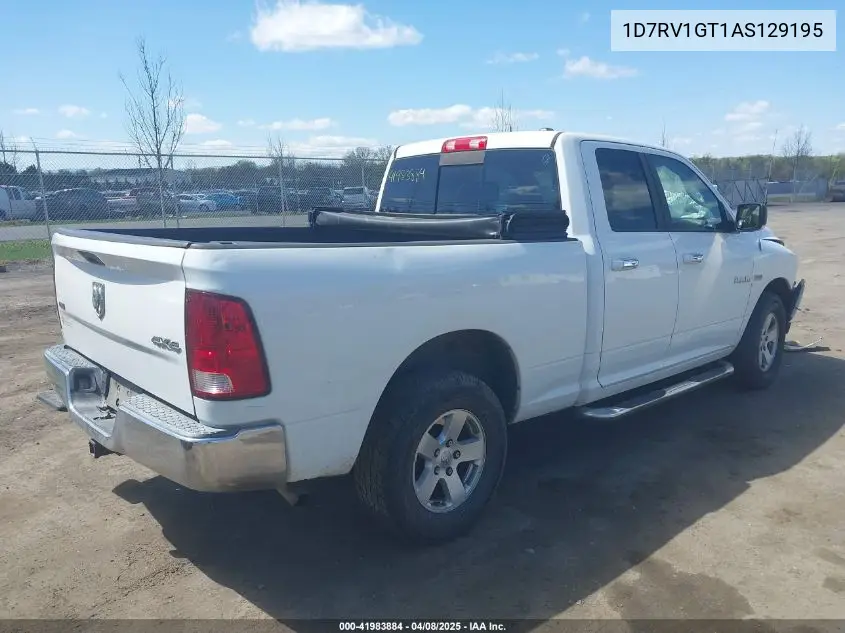 2010 Dodge Ram 1500 Slt/Sport/Trx VIN: 1D7RV1GT1AS129195 Lot: 41983884