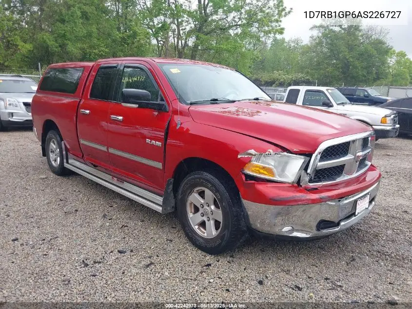 2010 Dodge Ram 1500 Slt/Sport/Trx VIN: 1D7RB1GP6AS226727 Lot: 42242973