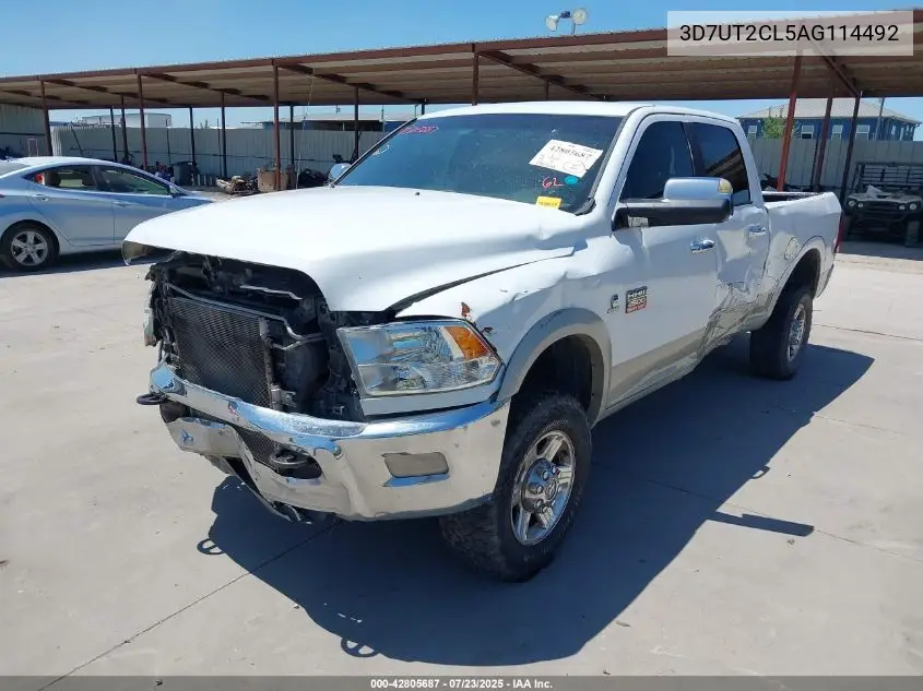 2010 Dodge Ram 2500 Laramie VIN: 3D7UT2CL5AG114492 Lot: 42805687