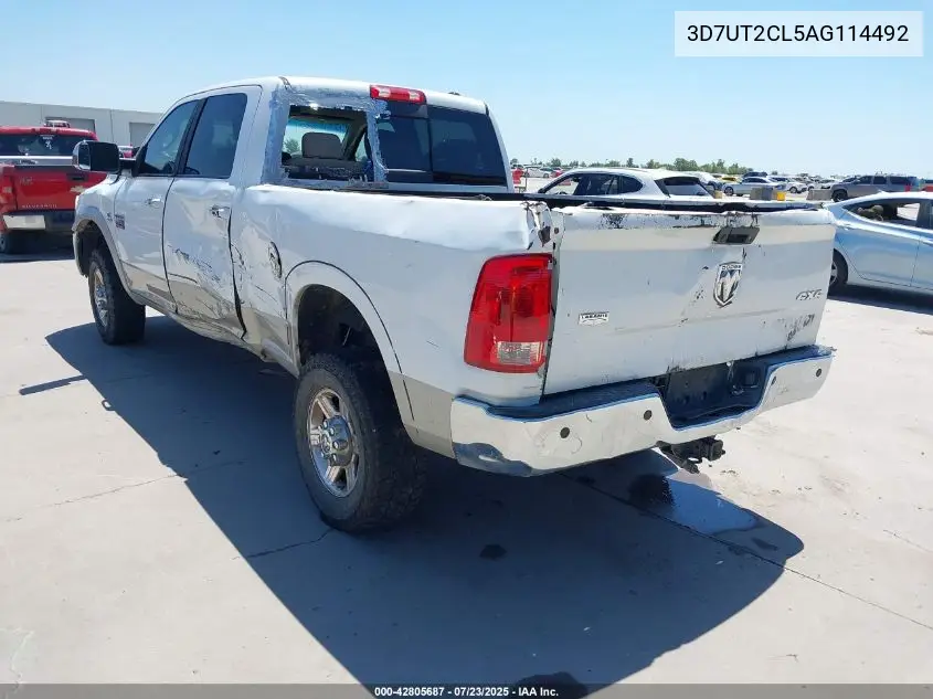2010 Dodge Ram 2500 Laramie VIN: 3D7UT2CL5AG114492 Lot: 42805687