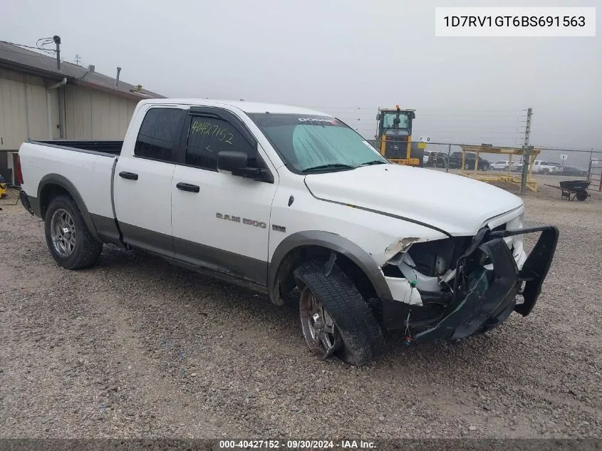 2011 Ram Ram 1500 Slt VIN: 1D7RV1GT6BS691563 Lot: 40427152