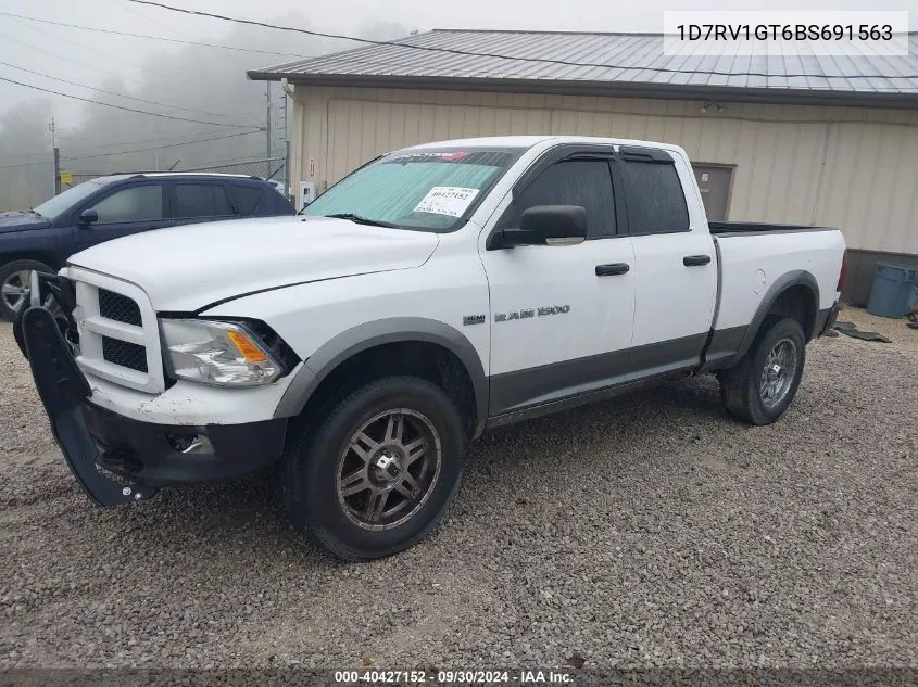 2011 Ram Ram 1500 Slt VIN: 1D7RV1GT6BS691563 Lot: 40427152