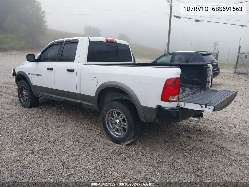 2011 Ram Ram 1500 Slt VIN: 1D7RV1GT6BS691563 Lot: 40427152