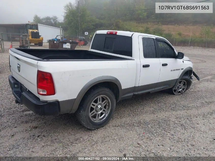 2011 Ram Ram 1500 Slt VIN: 1D7RV1GT6BS691563 Lot: 40427152