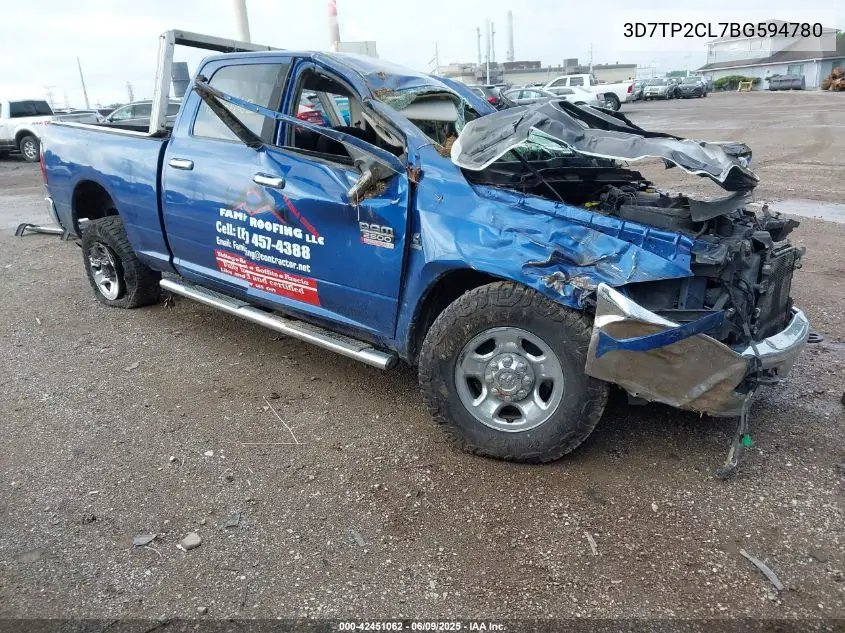 2011 Ram Ram 2500 Slt VIN: 3D7TP2CL7BG594780 Lot: 42451062