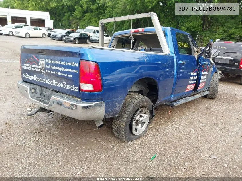 2011 Ram Ram 2500 Slt VIN: 3D7TP2CL7BG594780 Lot: 42451062