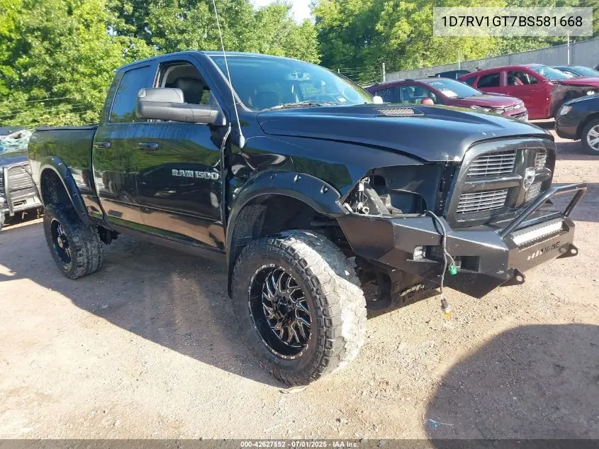 2011 Dodge Ram 1500 Sport VIN: 1D7RV1GT7BS581668 Lot: 42627552
