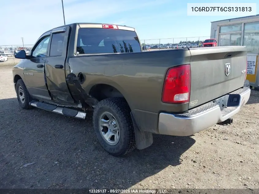 2012 Dodge Ram 1500 St VIN: 1C6RD7FT6CS131813 Lot: 12325137
