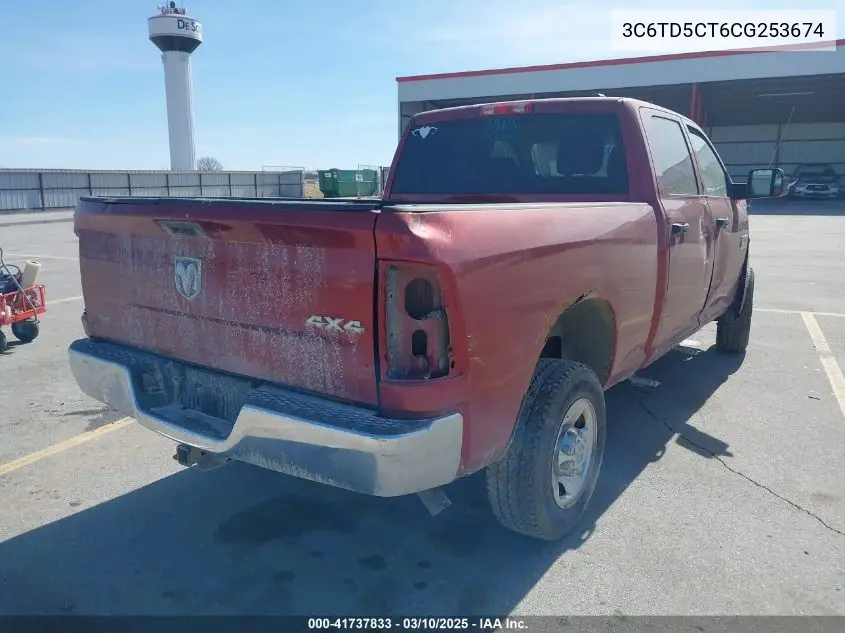 2012 Ram 2500 St VIN: 3C6TD5CT6CG253674 Lot: 41737833