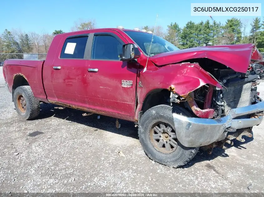 2012 Ram 2500 Slt VIN: 3C6UD5MLXCG250117 Lot: 42070263