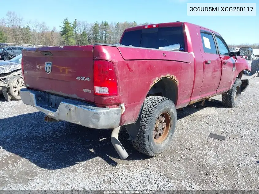 2012 Ram 2500 Slt VIN: 3C6UD5MLXCG250117 Lot: 42070263