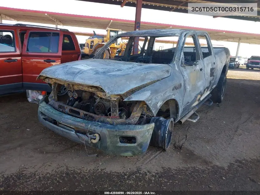 2012 Ram 2500 St VIN: 3C6TD5CT0CG315716 Lot: 42558098
