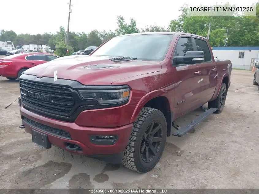 2021 Dodge Ram 1500 VIN: 1C6SRFHT1MN701226 Lot: 12340563