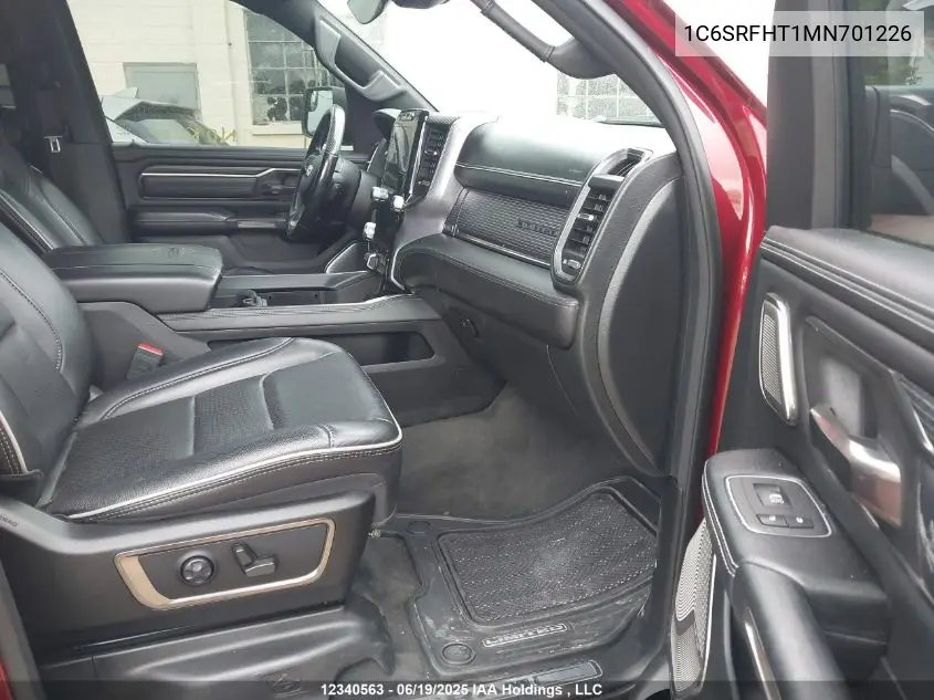 2021 Dodge Ram 1500 VIN: 1C6SRFHT1MN701226 Lot: 12340563