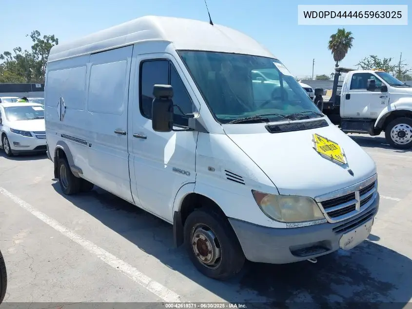 2006 Dodge Sprinter VIN: WD0PD444465963025 Lot: 42619371