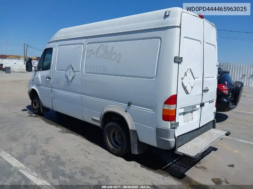 2006 Dodge Sprinter VIN: WD0PD444465963025 Lot: 42619371