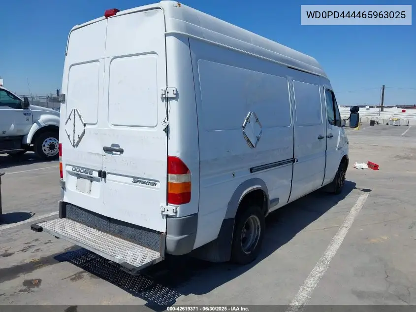 2006 Dodge Sprinter VIN: WD0PD444465963025 Lot: 42619371