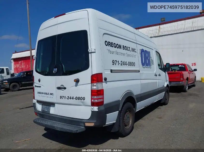 2007 Dodge Sprinter VIN: WDOPE745975182039 Lot: 42053538