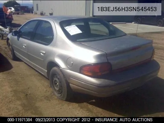 1995 Dodge Stratus Es VIN: 1B3EJ56H3SN545453 Lot: 11971384