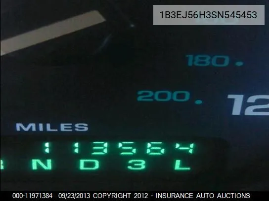 1995 Dodge Stratus Es VIN: 1B3EJ56H3SN545453 Lot: 11971384