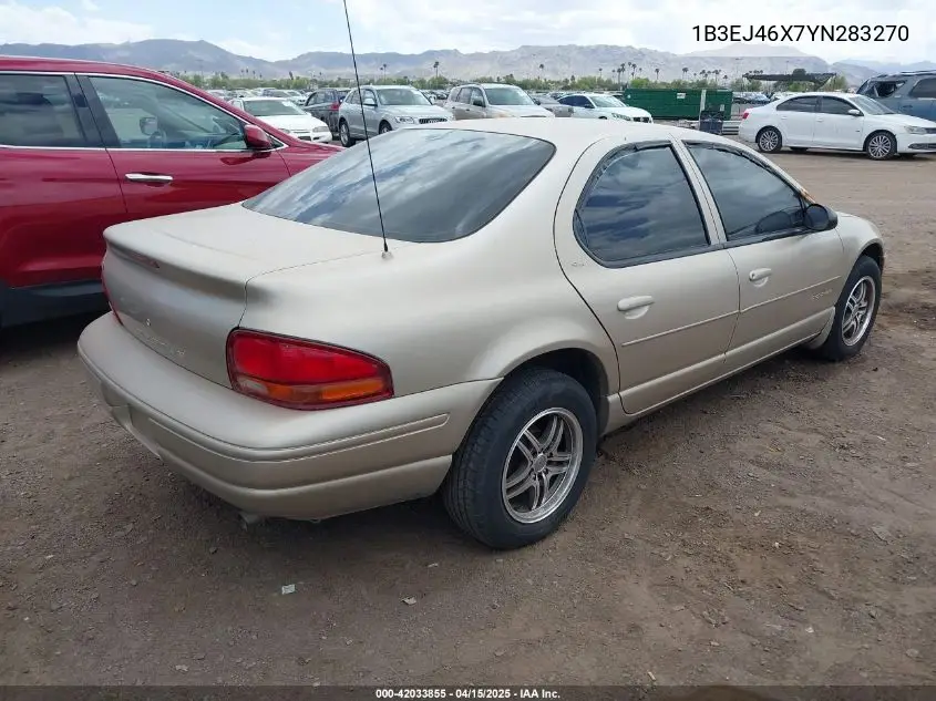 2000 Dodge Stratus Se VIN: 1B3EJ46X7YN283270 Lot: 42033855