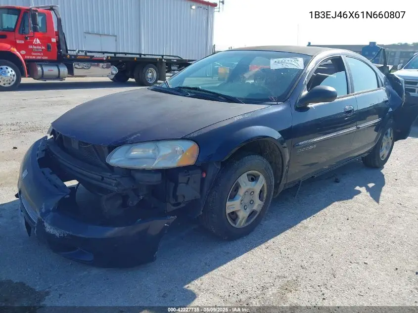 2001 Dodge Stratus Se VIN: 1B3EJ46X61N660807 Lot: 42227735