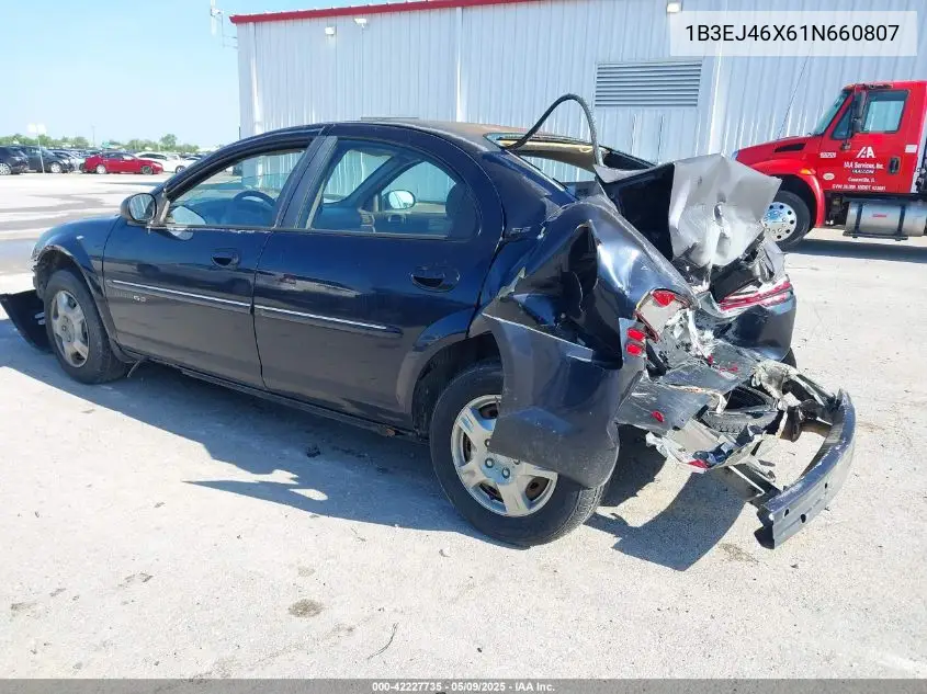 2001 Dodge Stratus Se VIN: 1B3EJ46X61N660807 Lot: 42227735
