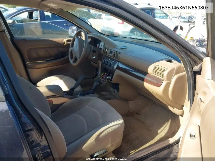 2001 Dodge Stratus Se VIN: 1B3EJ46X61N660807 Lot: 42227735