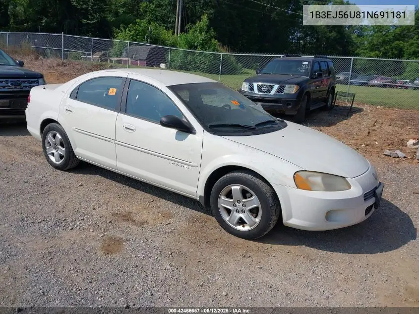 2001 Dodge Stratus Es VIN: 1B3EJ56U81N691181 Lot: 42466657