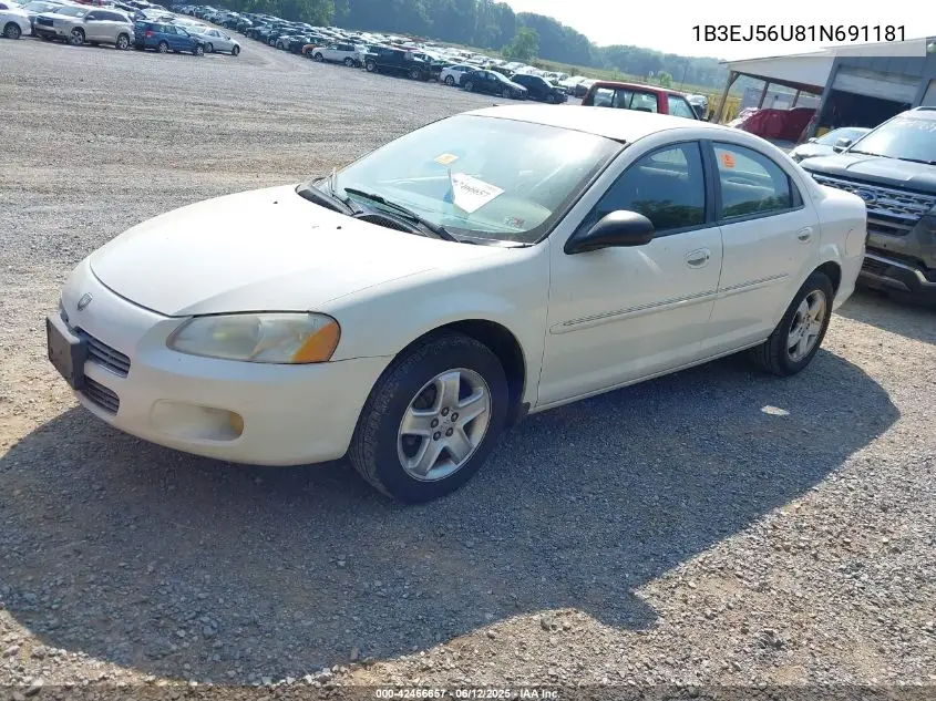 2001 Dodge Stratus Es VIN: 1B3EJ56U81N691181 Lot: 42466657
