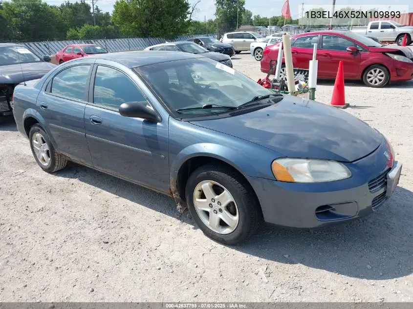 2002 Dodge Stratus Se Plus VIN: 1B3EL46X52N109893 Lot: 42637795
