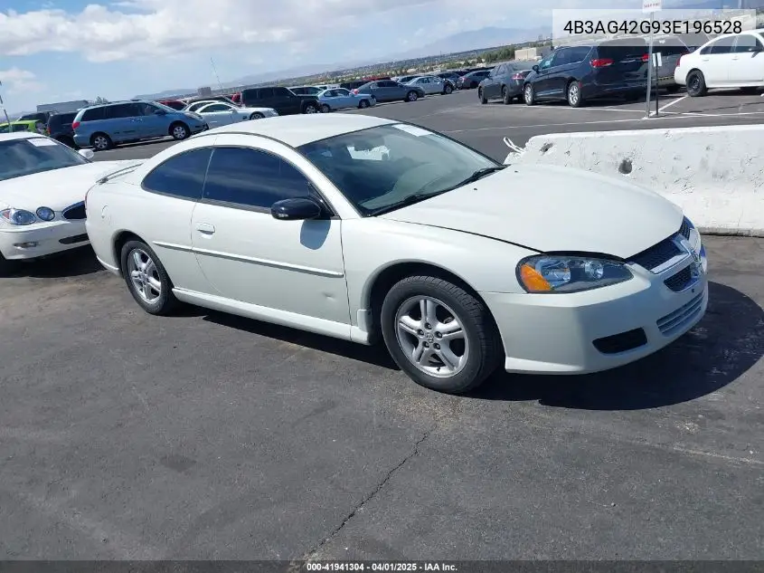 2003 Dodge Stratus Se VIN: 4B3AG42G93E196528 Lot: 41941304